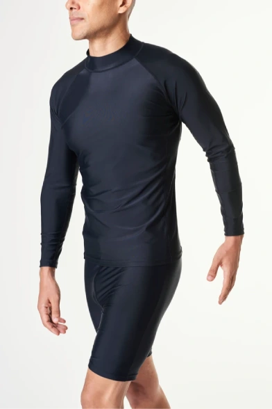 A man wearing sportswear clothing custom manufactured